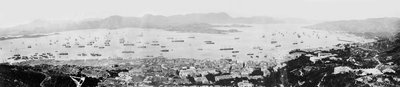 Panorama del porto di Hong Kong, c. 1878 da English Photographer