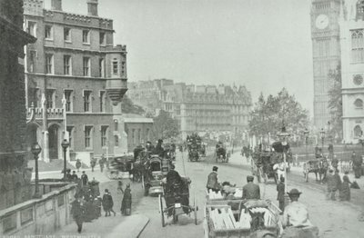Parliament Square, Westminster LB: Broad Sanctuary vista verso Parliament Square, 1896 da English Photographer