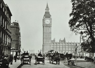 Parliament Square: vista verso Bridge Street, 1895 da English Photographer