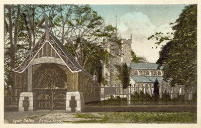 Chiesa di Penwortham e cancelli lych da English Photographer