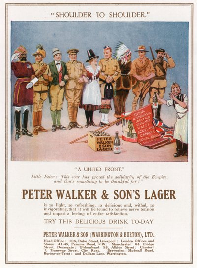 Peter Walker und Sons Lager. Pubblicità da English Photographer