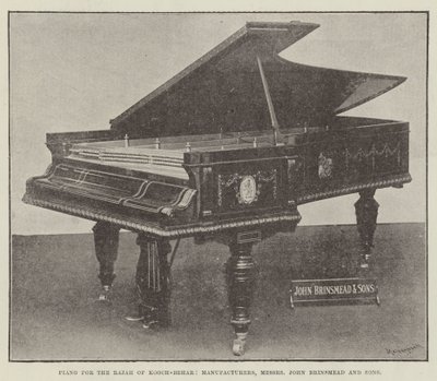 Pianoforte per il Rajah di Kooch-Behar, Produttori, Messers John Brinsmead and Sons da English Photographer