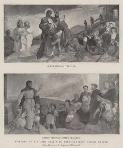 Quadri di Sir John Leslie nella Cappella della Scuola di Berkhampstead da English Photographer