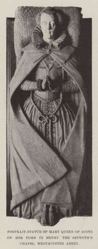Statua-ritratto di Maria Regina di Scozia sulla sua tomba nella Cappella di Enrico VII, Abbazia di Westminster da English Photographer