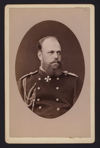 Ritratto, Zar Alessandro III di Russia (foto in b/n) da English Photographer