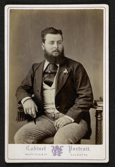 Ritratto di Mr Godfrey Freeman, piantatore di indaco, Lohurria, Bihar, fotografato a Calcutta da English Photographer