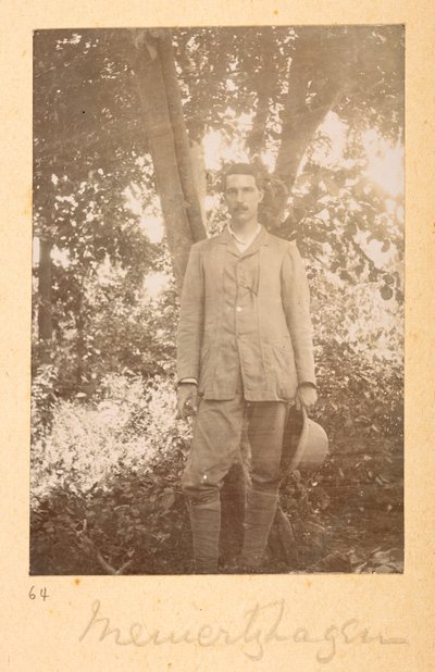Ritratto di Richard Meinertzhagen di Bailey, in fotografie indiane di F.M. Bailey 1900-03 da English Photographer
