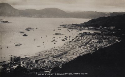 Praya East Reclamation, Hong Kong, da un album di fotografie relative al servizio di Pte H. Chick, 1940 da English Photographer