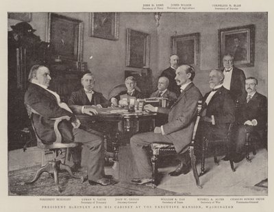 Il presidente McKinley e il suo gabinetto alla Residenza Esecutiva, Washington da English Photographer