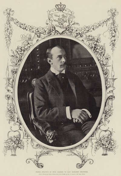 Il principe Adolphus di Teck, sposato con Lady Margaret Grosvenor da English Photographer