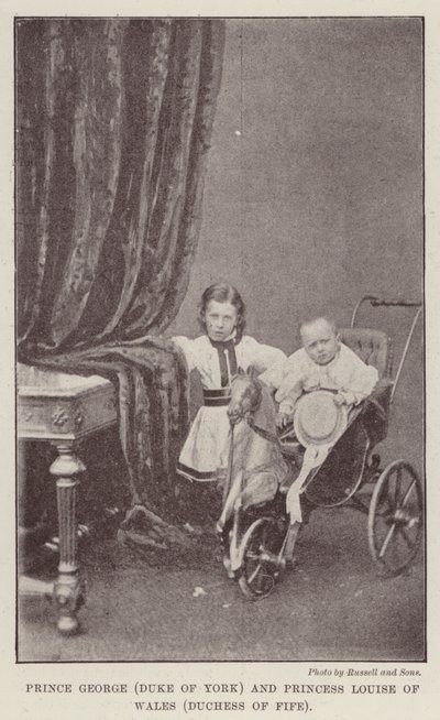 Il Principe Giorgio (Duca di York) e la Principessa Luisa del Galles (Duchessa di Fife) da English Photographer