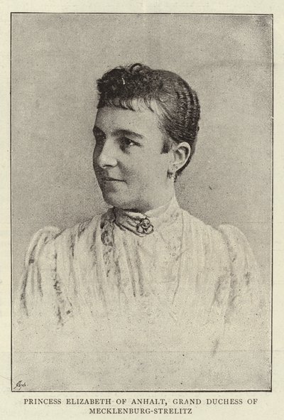 Principessa Elisabetta di Anhalt, Granduchessa di Mecklenburg-Strelitz da English Photographer