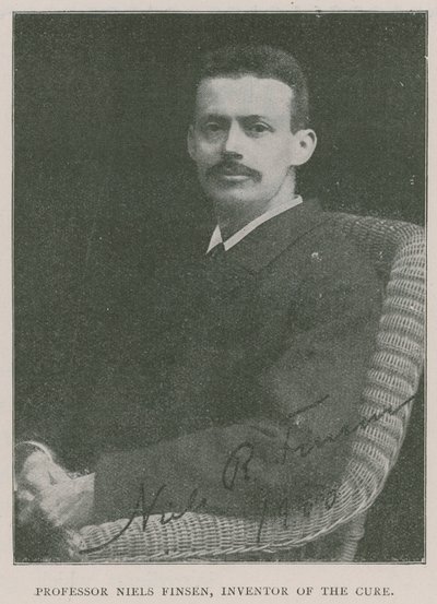 Professor Niels Finsen, inventore della cura della luce da English Photographer