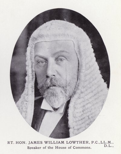 Uomini Prominenti di Londra: Rt Hon James William Lowther da English Photographer