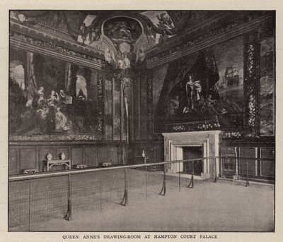 Il salotto della regina Anna a Hampton Court Palace da English Photographer
