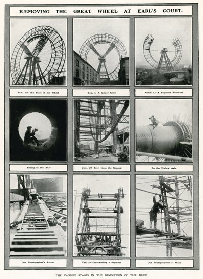 Rimozione della Grande Ruota a Earls Court, Londra da English Photographer