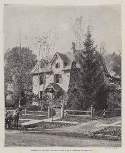 Residenza di Mrs Beecher Stowe a Hartford, Connecticut da English Photographer