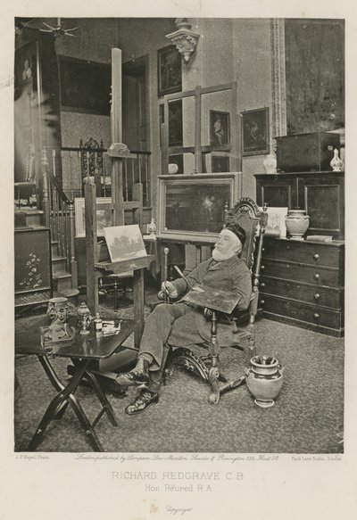 Richard Redgrave nel suo studio di Hyde Park Gate da English Photographer