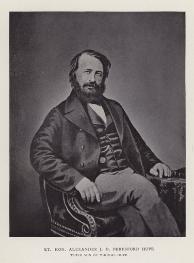 Onorevole Alexander J B Beresford Hope, terzo figlio di Thomas Hope da English Photographer