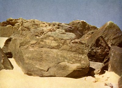 Roccia con geroglifici preistorici, Egitto da English Photographer