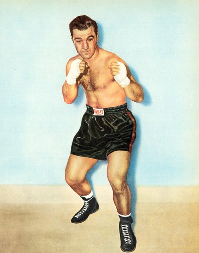 Rocky Marciano, campione mondiale dei pesi massimi, imbattuto in quarantotto incontri professionistici da English Photographer
