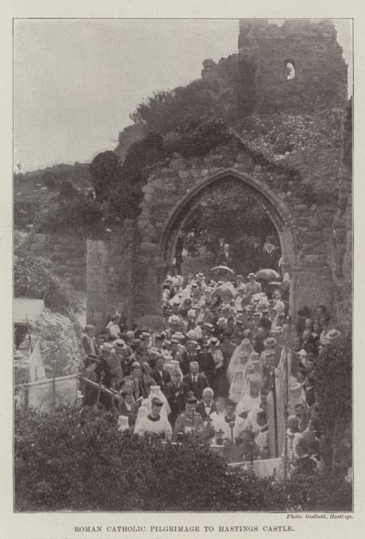 Pellegrinaggio cattolico romano al castello di Hastings da English Photographer