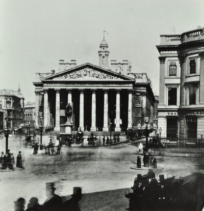 Royal Exchange, Threadneedle Street, Città di Londra, 1880 da English Photographer