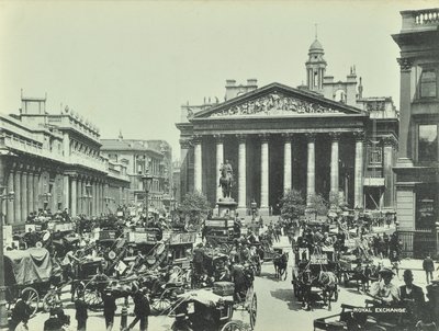 Royal Exchange, Threadneedle Street, Città di Londra, 1890 da English Photographer