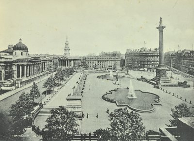 Saint Martin in the Fields National Gallery Colonna di Nelson, Trafalgar Square: vista dal tetto verso est, 1895 da English Photographer
