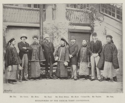 Firmatari della Convenzione Sikkim-Tibet da English Photographer