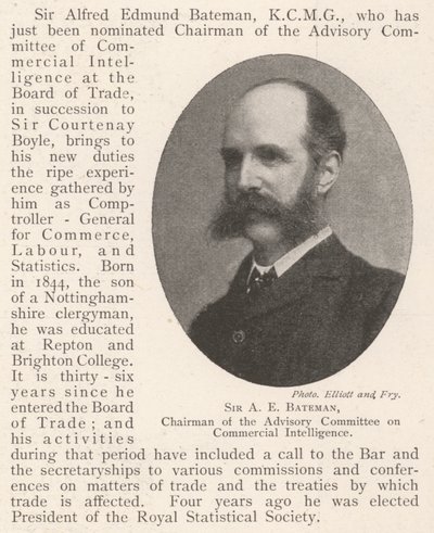 Sir A E Bateman, presidente del comitato consultivo sull