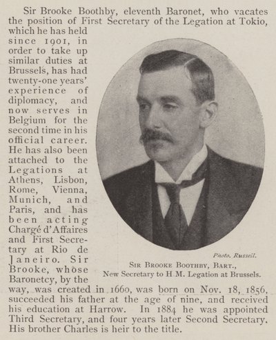 Sir Brooke Boothby, baronetto, nuovo segretario della legazione di Sua Maestà a Bruxelles da English Photographer