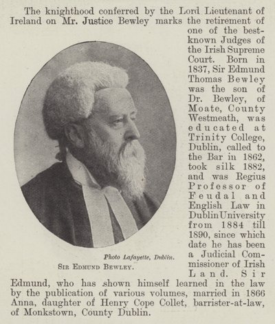 Sir Edmund Bewley da English Photographer