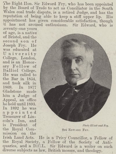 Sir Edward Fry da English Photographer