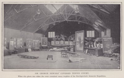 Campo da tennis coperto Sir George Newnes (foto b/n) da English Photographer