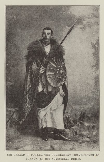 Sir Gerald H Portal, il Commissario del Governo in Uganda, nel suo abito abissino da English Photographer
