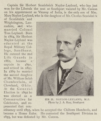 Sir H Naylor Leyland, MP da English Photographer