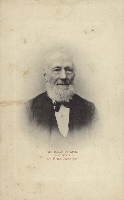 Sir Isaac Pitman (1813-1897), inventore inglese della stenografia Pitman da English Photographer