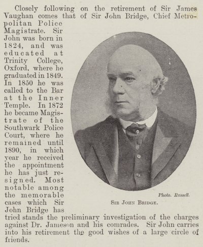Sir John Bridge da English Photographer