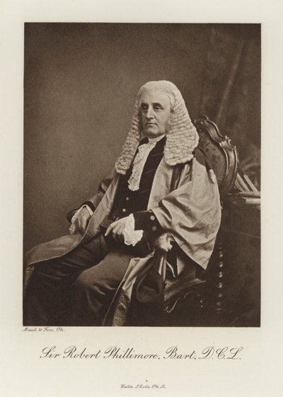 Sir Robert Phillimore, Baronet, DCL (foto b/n) da English Photographer