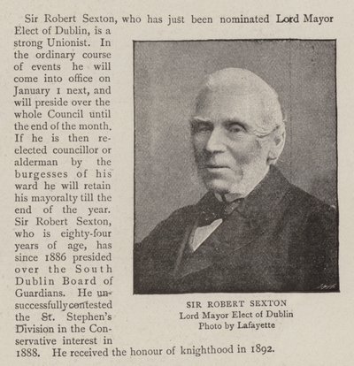 Sir Robert Sexton da English Photographer