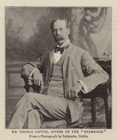 Sir Thomas Lipton, Proprietario dello Shamrock da English Photographer
