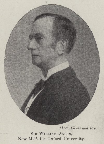 Sir William Anson, nuovo MP per l