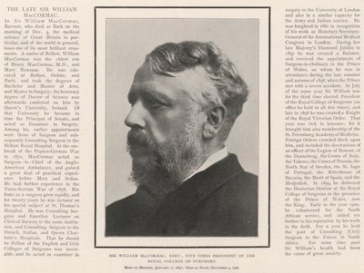 Sir William MacCormac, Barone, cinque volte Presidente del Royal College of Surgeons da English Photographer