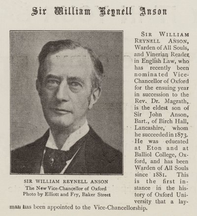 Sir William Reynell Anson da English Photographer