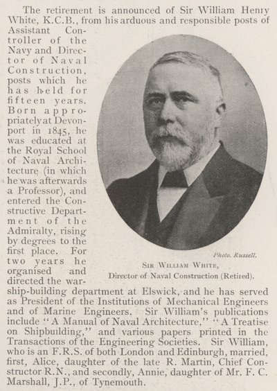 Sir William White, direttore della costruzione navale (in pensione) da English Photographer