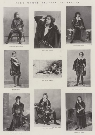 Alcune donne interpreti di Amleto da English Photographer