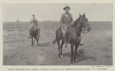 Cavalleria Leggera Sudafricana, Capitano Balfour e Sergente Maggiore Lilley, Squadrone A da English Photographer