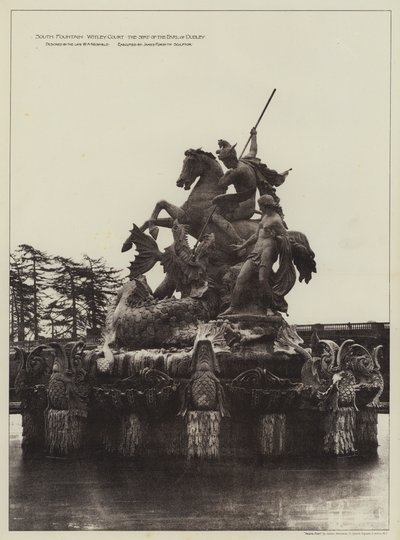 Fontana Sud Witley Court, La Residenza del Conte di Dudley (foto b/n) da English Photographer
