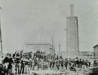 Southern Outfall Sewer, Crossness: dignitari sul sito, 1865 da English Photographer